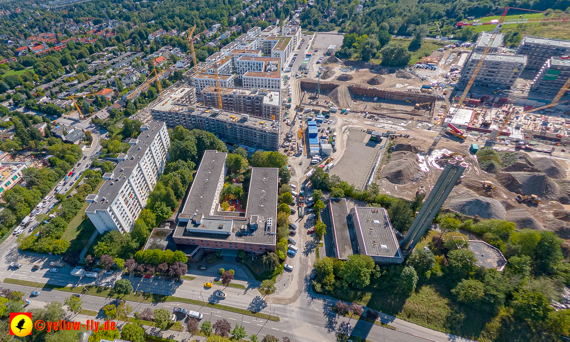 02.09.2023 - eine neue Baugrube auf dem Alexisquartier in Neuperlach